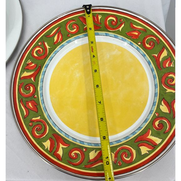 Formation 1980s metal enamelware plates set of 3 Tuscan Summer Dishes - Picture 8 of 10